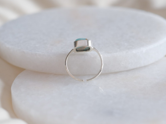 1点もの✶copper amazonite ring コッパーアマゾナイト シルバーリング silver925 5枚目の画像