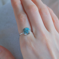 1点もの✶copper amazonite ring コッパーアマゾナイト シルバーリング silver925 6枚目の画像