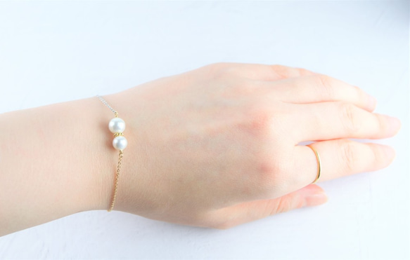 Tvíburar bracelet：シェルパール双子　ブレスレット 3枚目の画像