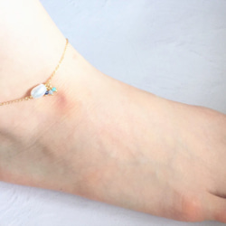 Sund anklet：パール×ちび天然石アンクレット 7枚目の画像