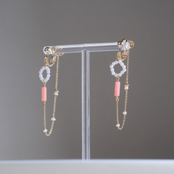 kóralrif Earring：パール×コーラル　イヤリング 1枚目の画像