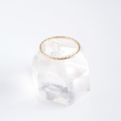 cut design ring２ glitra-gold：カットデザインリング　14KGF 2枚目の画像