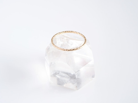 cut design ring２ glitra-gold：カットデザインリング　14KGF 2枚目の画像