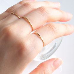 cut design ring２ glitra-gold：カットデザインリング　14KGF 6枚目の画像