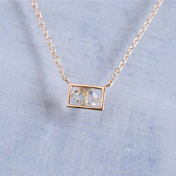 K10YG✶Sýnishorn necklace：ハーキマーダイヤモンド標本ネックレス　K10イエローゴールド YG 2枚目の画像
