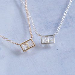 K10YG✶Sýnishorn necklace：ハーキマーダイヤモンド標本ネックレス　K10イエローゴールド YG 3枚目の画像