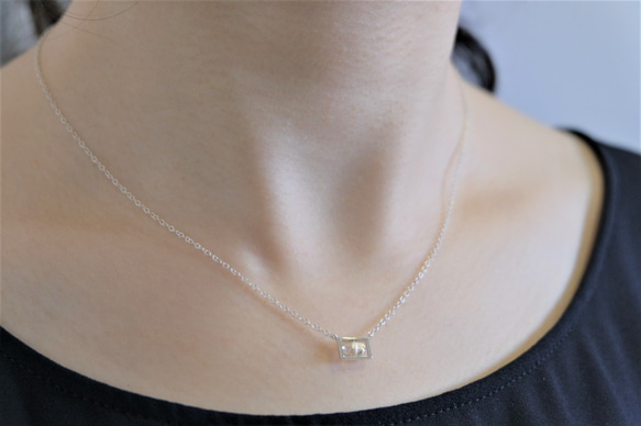 Sýnishorn necklace：ハーキマーダイヤモンド標本ネックレス　シルバー　SV925 4枚目の画像