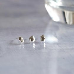 lítið fimmtungur pierced earrings：変形五角形ピアス　silver　シルバー925 3枚目の画像
