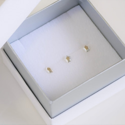 lítið fimmtungur pierced earrings：変形五角形ピアス　silver　シルバー925 5枚目の画像