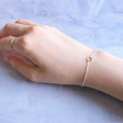 silver925✶fimmtungur bracelet：変形五角形　透かしブレスレット　シルバー 4枚目の画像