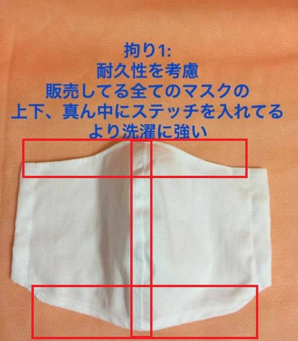 (予約)ひんやりリネン❣ポケット幅広❣️三枚仕立て❣女性用マスク❣ノーズワイヤー交換可 3枚目の画像