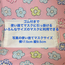 (受注)夏向け❣ひんやりリネン❣保冷剤ポケット❣落ちない❣️ずれない❣インナーマスク３枚セット 3枚目の画像