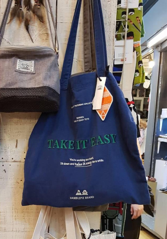 刺繡字Take It Easy Tote Bag布袋 第3張的照片