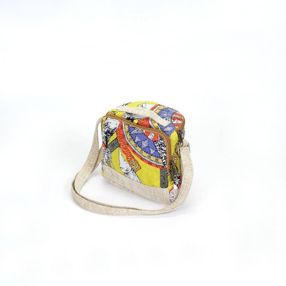黃色太陽月亮 / 迷你野餐包斜背包袋子 /Mini Picnic Bag 第2張的照片