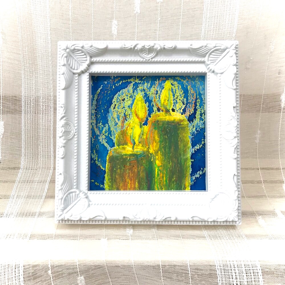 パステル画（原画）月あかり。 パステルヒーリングアート原画｜月あかり | ヒーリングアート