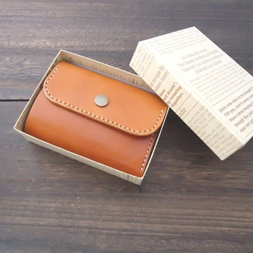 3つ折りのミニウォレット 栃木レザー（茶） その他ミニ財布  