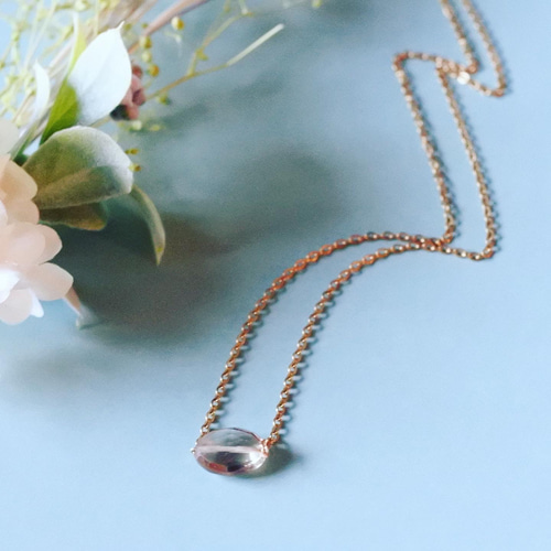 極上インペリアルトパーズ 天然石ネックレス 金属アレルギー対応 宝石質 金属アレルギー対応】インペリアルトパーズ ネックレス