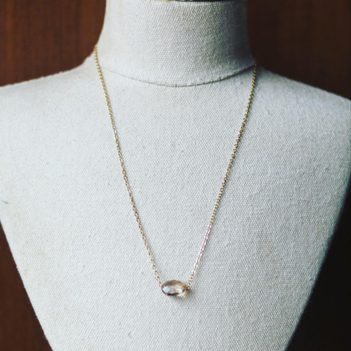 極上インペリアルトパーズ 天然石ネックレス 金属アレルギー対応 宝石質 金属アレルギー対応】インペリアルトパーズ ネックレス