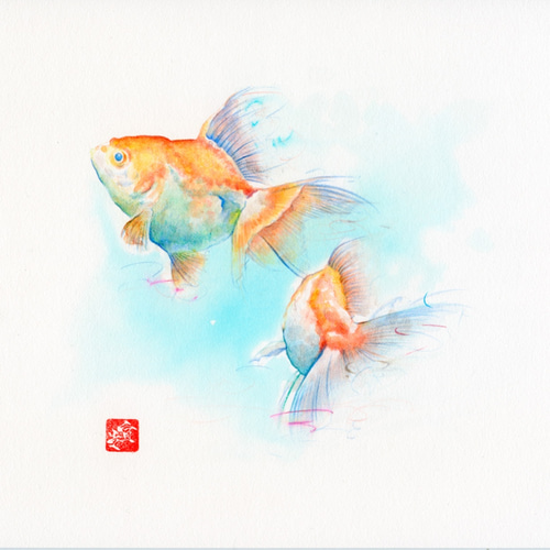 金魚 金魚のアート 玄関やリビングに