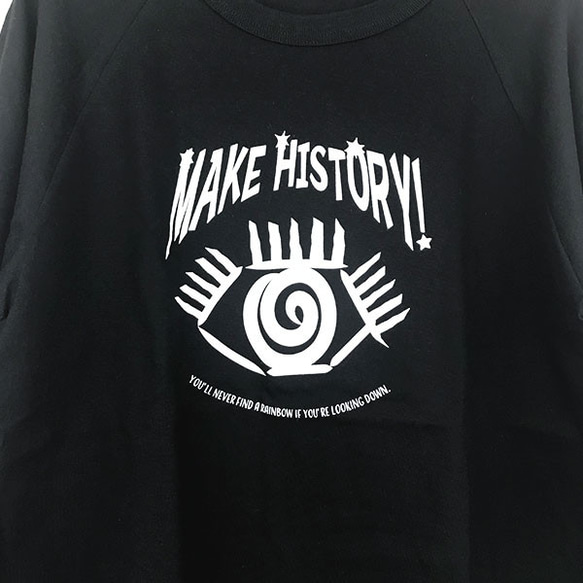 MAKE HISTORY!  七分袖 Tシャツ 黒 2枚目の画像