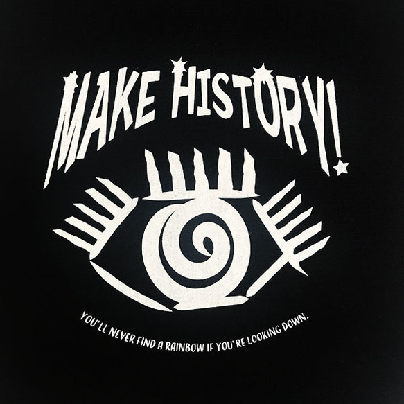 MAKE HISTORY! トートバッグ ブラック&ホワイト 2枚目の画像