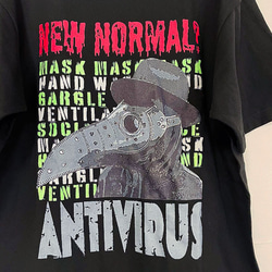 NEW NORMAL? ANTIVIRUS ヘビーウェイトフーディTシャツ 6枚目の画像