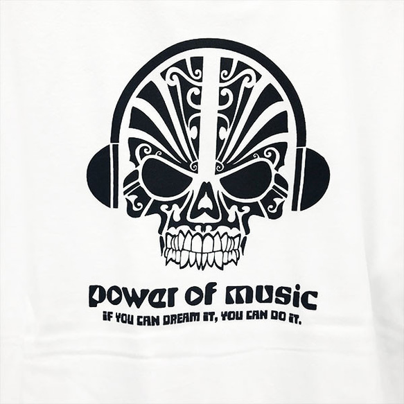 POWER OF MUSIC 5.6オンス 半袖 Tシャツ　白　M 2枚目の画像