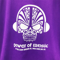 POWER OF MUSIC 5.6オンス 半袖 Tシャツ 紫 2枚目の画像