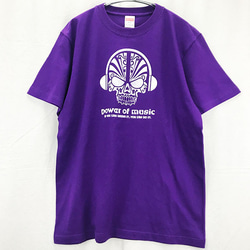 POWER OF MUSIC 5.6オンス 半袖 Tシャツ 紫 3枚目の画像