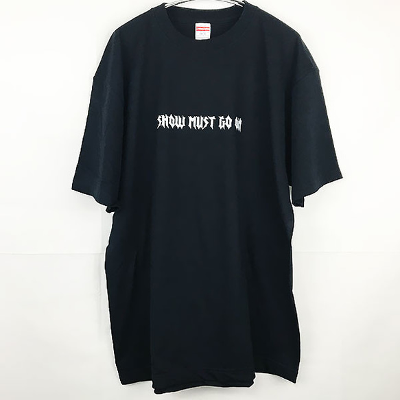 Show must go on 5.6オンス Tシャツ 半袖 黒白 6枚目の画像
