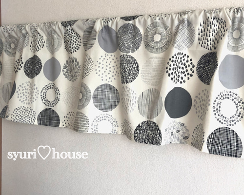 オーダー可能✩︎⡱シンプルな北欧柄のカフェカーテン おしゃれ