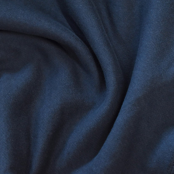 ヘビーコットン プルオーバー パーカー 厚手 裏起毛 暖かい フード パーカ レザータグ ネイビー TC020 7枚目の画像