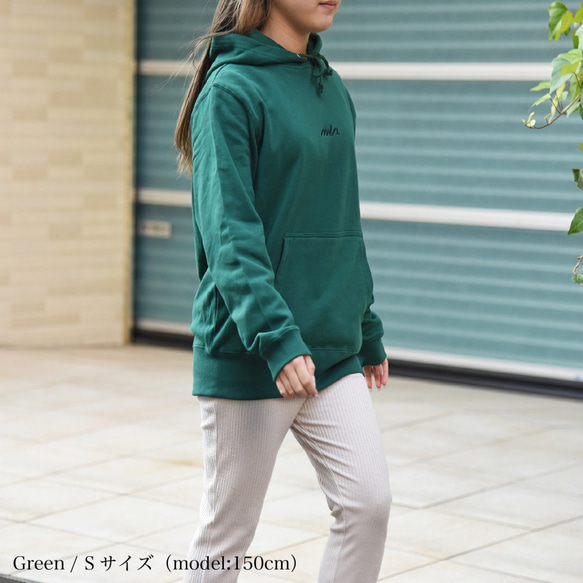 ※刺繡衛衣衛衣套頭寬鬆大碼一件式刺繡大廓形綠色TA024 第2張的照片