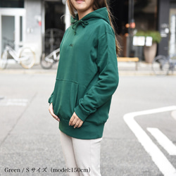 ※刺繡衛衣衛衣套頭寬鬆大碼一件式刺繡大廓形綠色TA024 第3張的照片
