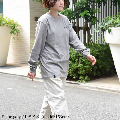 WALK THE LINE 長袖Tシャツ ダークグレー alexanderwang アレキサンダーワング メンズ コットンジャージー