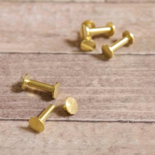 真鍮 ネジシャックル 2個セット キーケースに ハンドメイド