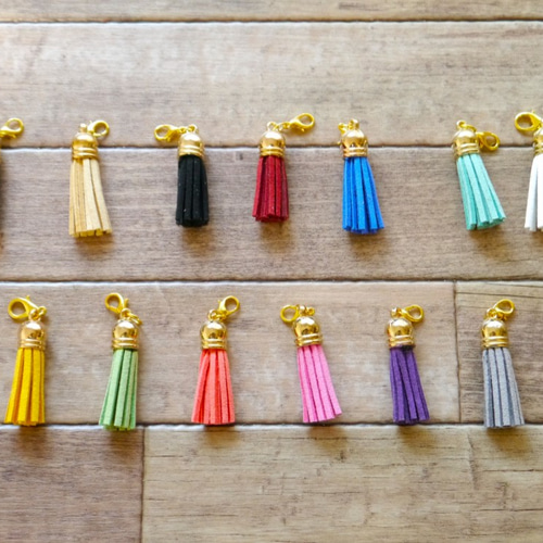 完売 タッセルチャーム ハンドメイド レザークラフト パーツ 金具