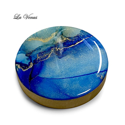 iris オーダーメイド (コースター アクセサリートレイ アルコールインクアート レジン レジンアート 海 地球) 2枚目の画像