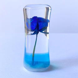 ⚠️売約済み⚠️ 青い薔薇の祝福 (新生活 インテリア雑貨 ペーパーウェイト LEDライト） 2枚目の画像