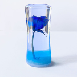⚠️売約済み⚠️ 青い薔薇の祝福 (新生活 インテリア雑貨 ペーパーウェイト LEDライト） 3枚目の画像