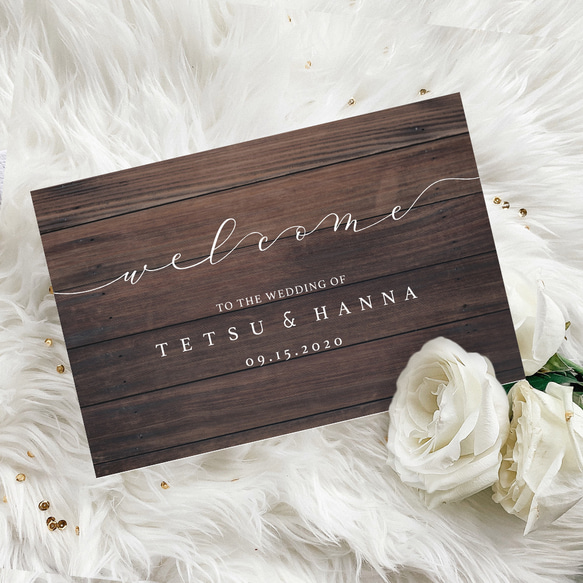 ウェルカムボード【wood03】ウッド/diy/花/アート/板/ベーシック