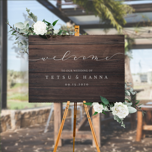 ウェルカムボード【wood03】ウッド/diy/花/アート/板/ベーシック