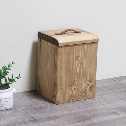桐と無垢材のダストボックス　ごみ箱　ゴミ箱　木製　無垢材　ウォルナット 桐と無垢材のダストボックス ごみ箱 ゴミ箱 木製 無垢材