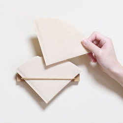 コーヒーフィルターホルダー 【 オーク × 真鍮 】マグネットタイプ おしゃれ かわいい 木製 ペーパーフィルター 珈琲 3枚目の画像