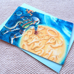 【Pin】月球背面│印刷水彩插畫│生日卡│附自選顏色信封 第2張的照片