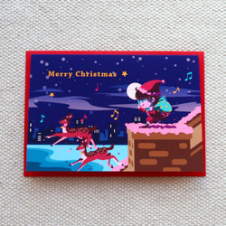 【Pin】耶誕探訪│印刷向量插畫│聖誕卡│附自選顏色信封 第2張的照片