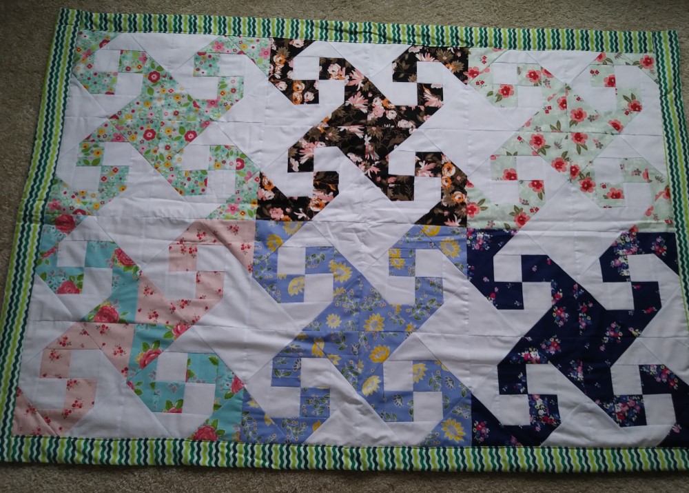 夏のパステルベイビーキルト