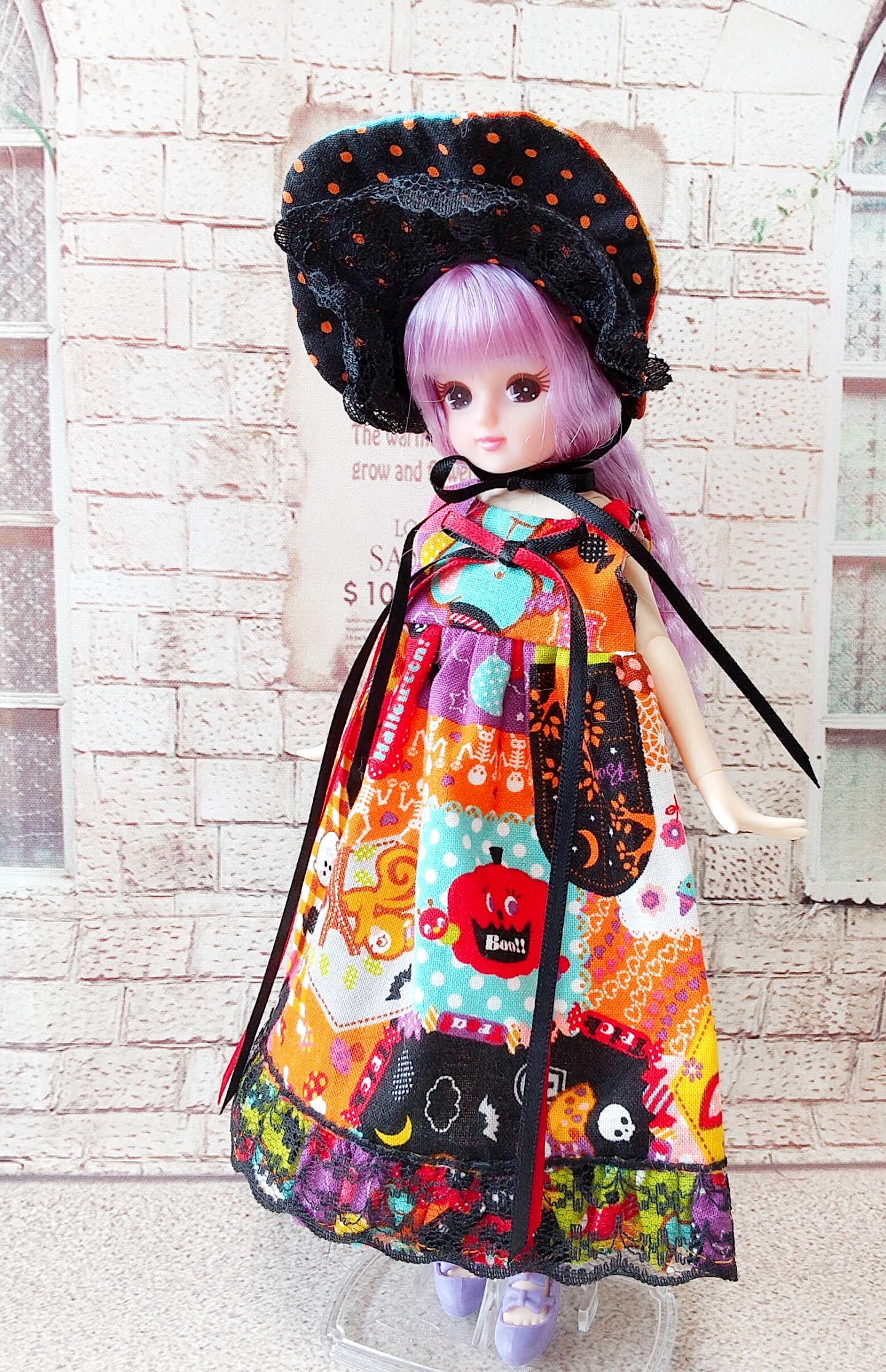華ドレス【ハロウィンカラーセット】リカちゃんドレス　4着セット