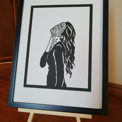 切り絵 女性の肖像 Hachiの切り絵アート解説！集合肖像画「Faces In Face」下絵大