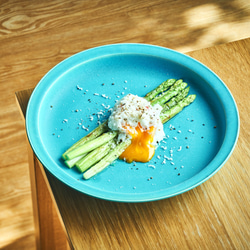 新品　未使用　パスタ皿　虎　とんぼ　カズコロッシュ　ブルー&ホワイト 波佐見焼】ステッチ オーバルボウル （ホワイト×ネイビー）2点